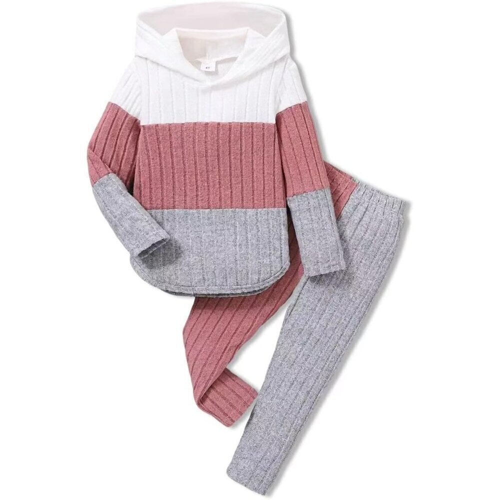Girls Clothes Fall 2Pcs Hoodie Pullover Sweatshirt+Pant+Leggings Winter Set for